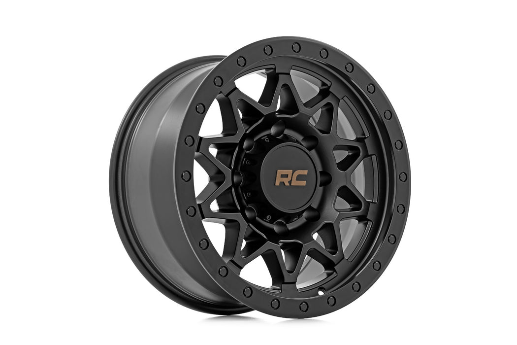 Rough Country 78 Series Wheel/Simulated Beadlock/Black/18x9/8x6.5/-12mm, view 4