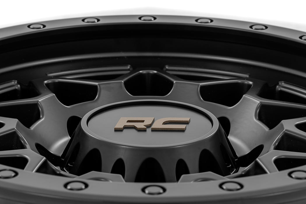 Rough Country 78 Series Wheel/Simulated Beadlock/Black/18x9/8x170/0mm