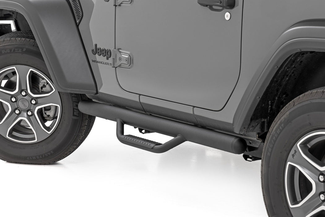 Rough Country Nerf Steps - Full Length - 2 Door | Jeep Wrangler JL 4WD (2018-2025)