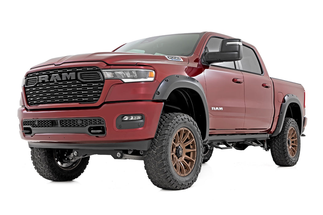 Rough Country Pocket Fender Flares - PRV Delmonico Red | Ram 1500 2WD/4WD (2025)