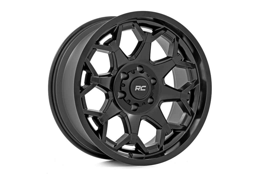 Rough Country 80 Series Wheel/One-Piece/Semi Gloss Black/20x10/6x5.5/-19mm