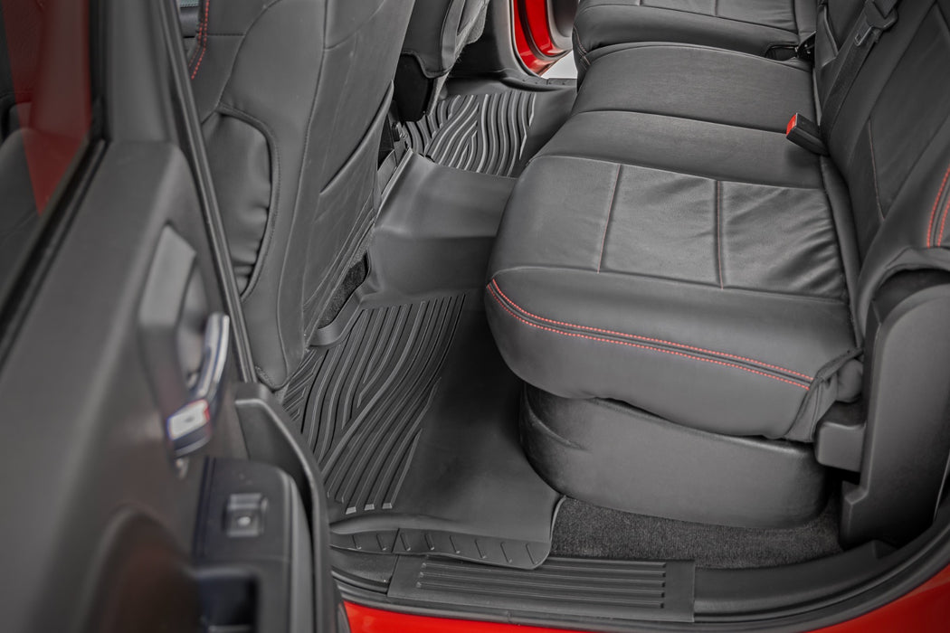 Rough Country Flex-Fit Floor Mats, FR & RR, FR Bucket, Crew, Chevy/GMC 1500/2500HD/3500HD (2014-2018), view 3