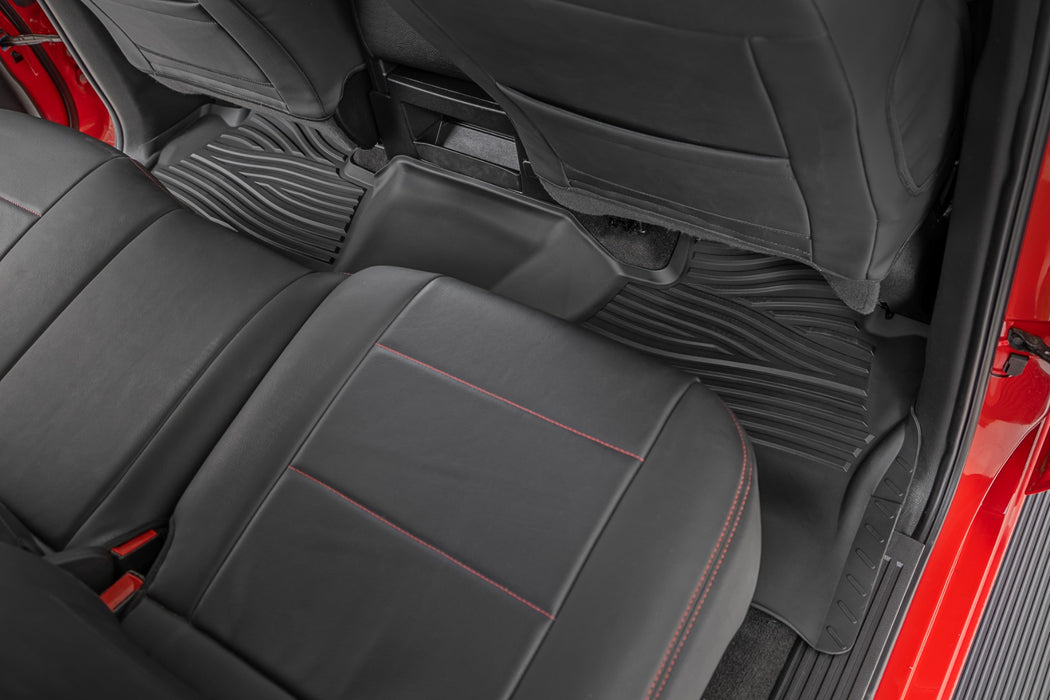 Rough Country Flex-Fit Floor Mats, FR & RR, FR Bucket, Crew, Chevy/GMC 1500/2500HD/3500HD (2014-2018), view 4