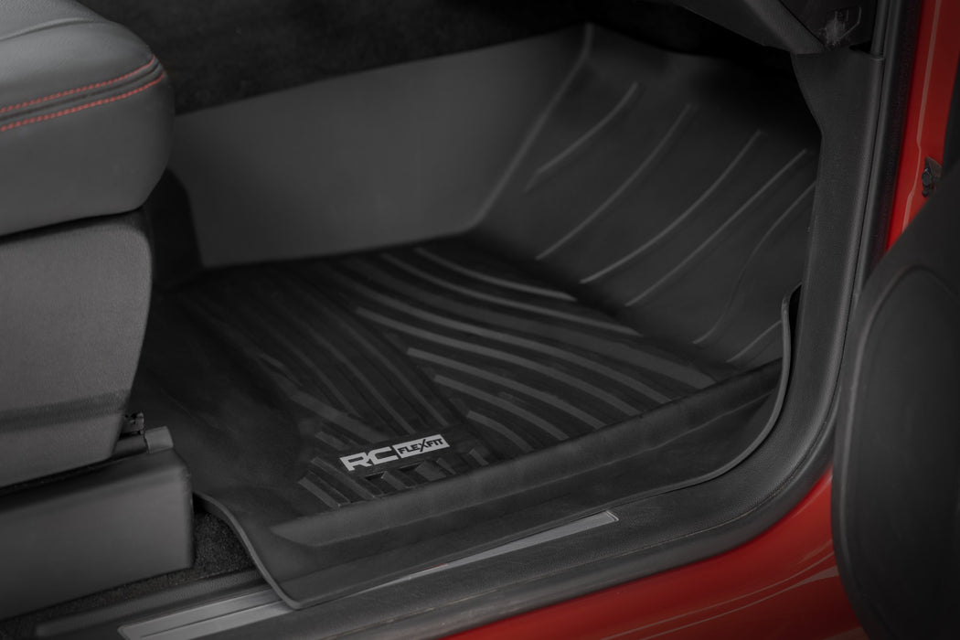 Rough Country Flex-Fit Floor Mats, FR & RR, FR Bucket, Crew, Chevy/GMC 1500/2500HD/3500HD (2014-2018), view 5
