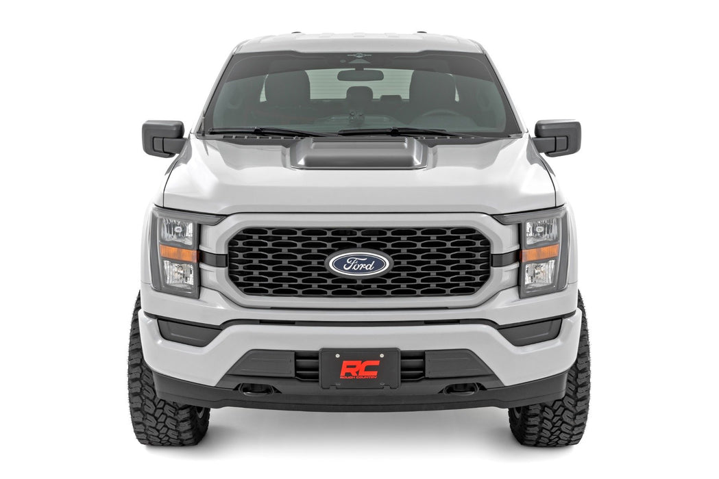 Rough Country Hood Scoop - G4 Azure Gray | Ford F-150 2WD/4WD (2021-2025)
