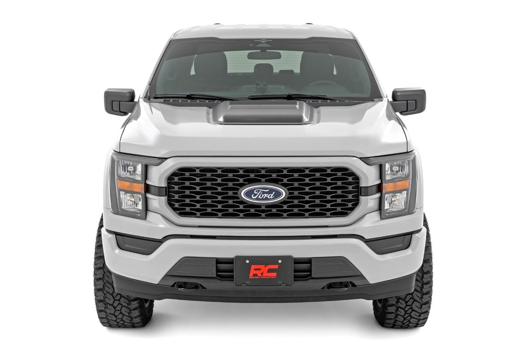 Rough Country Hood Scoop, BN Silver Spruce, Ford F-150 2WD/4WD (2021-2025), view 2