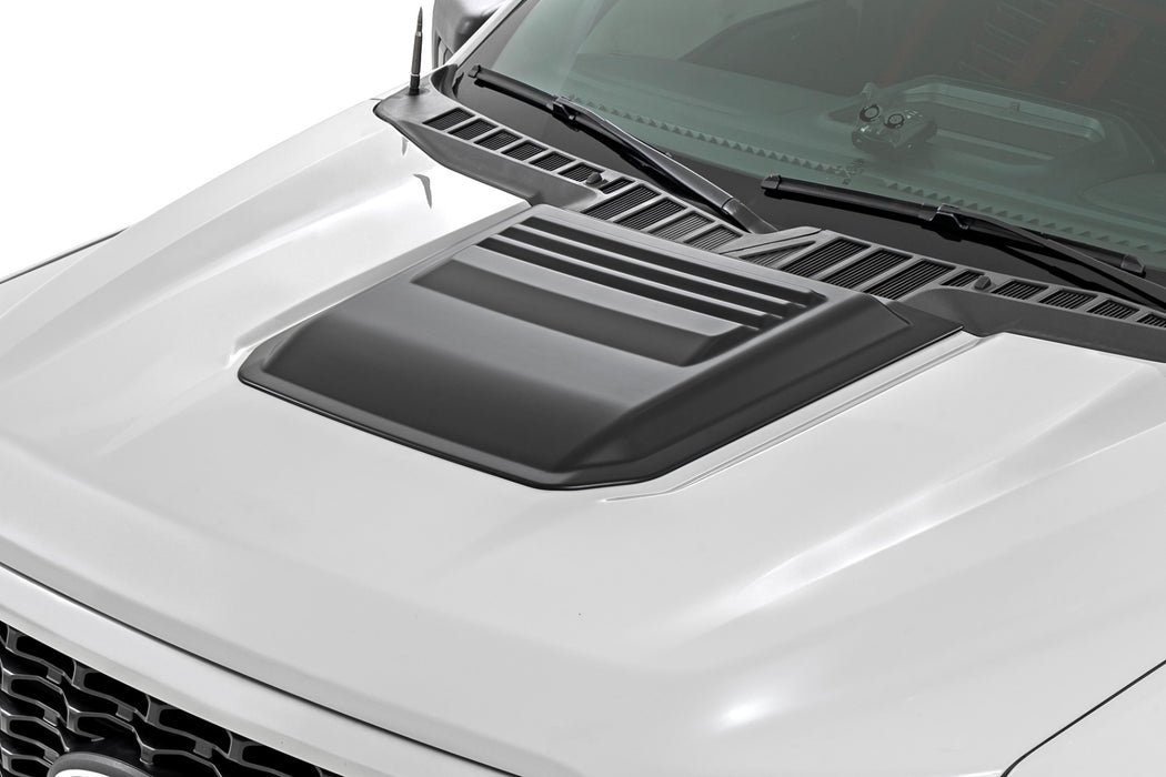 Rough Country Hood Scoop - M7 Carbonized Gray | Ford F-150 2WD/4WD (2021-2026)
