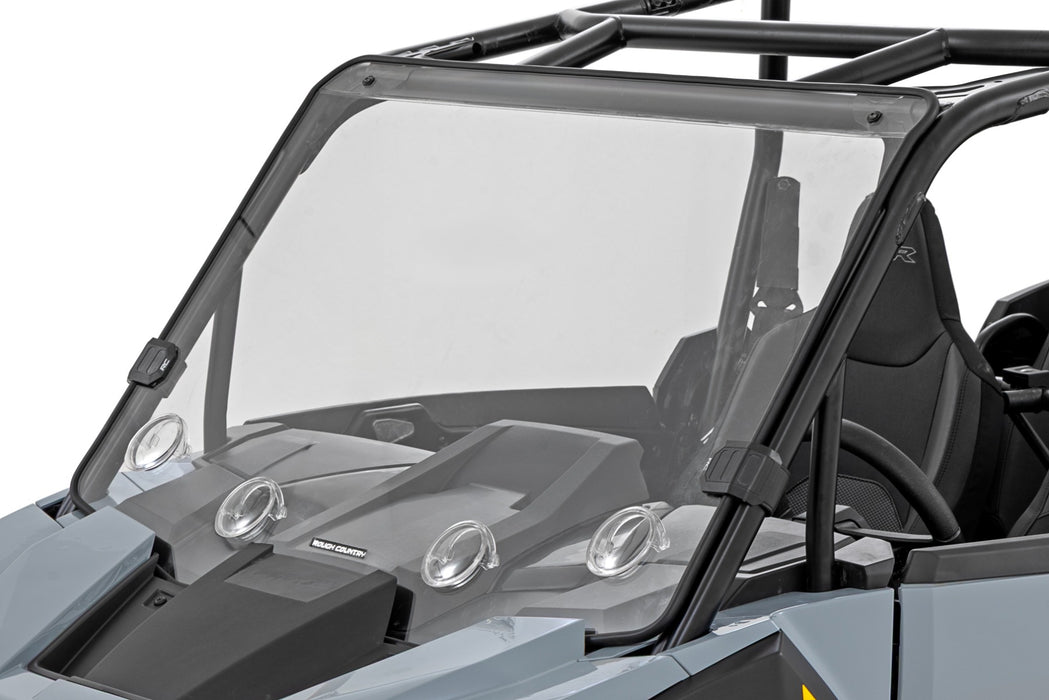 Rough Country Vented Full Windshield, Scratch Resistant, Polaris RZR XP4 1000