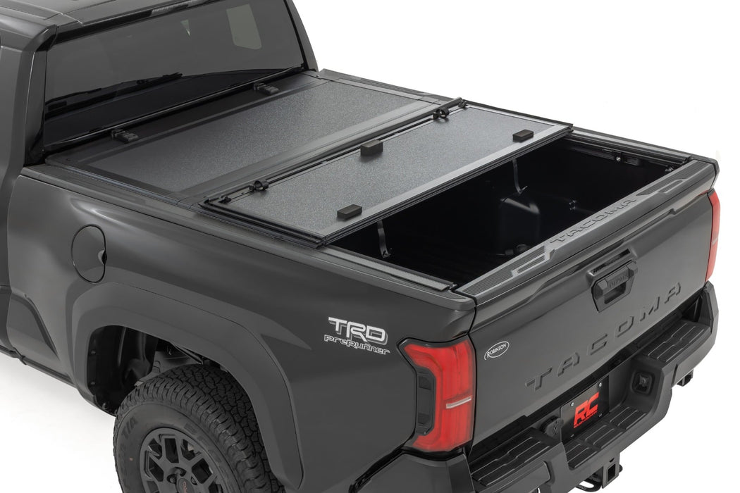 Rough Country Hard Tri-Fold Flip Up Bed Cover - 6' Bed | Toyota Tacoma 2WD/4WD (2024-2025)