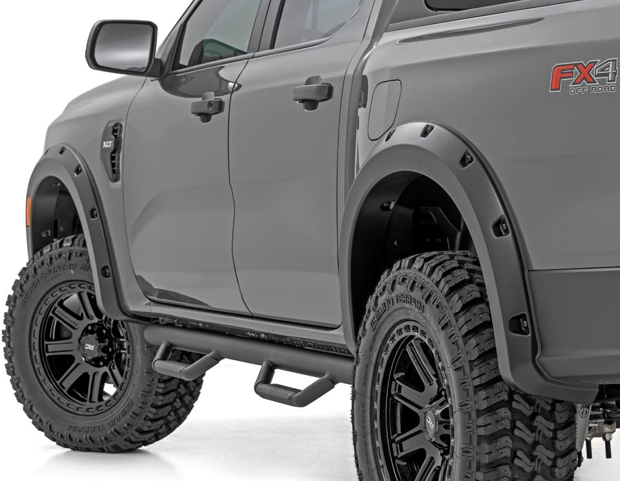 Rough Country Pocket Fender Flares - M7 Carbonized Gray | Ford Ranger 2WD/4WD (2024-2025)