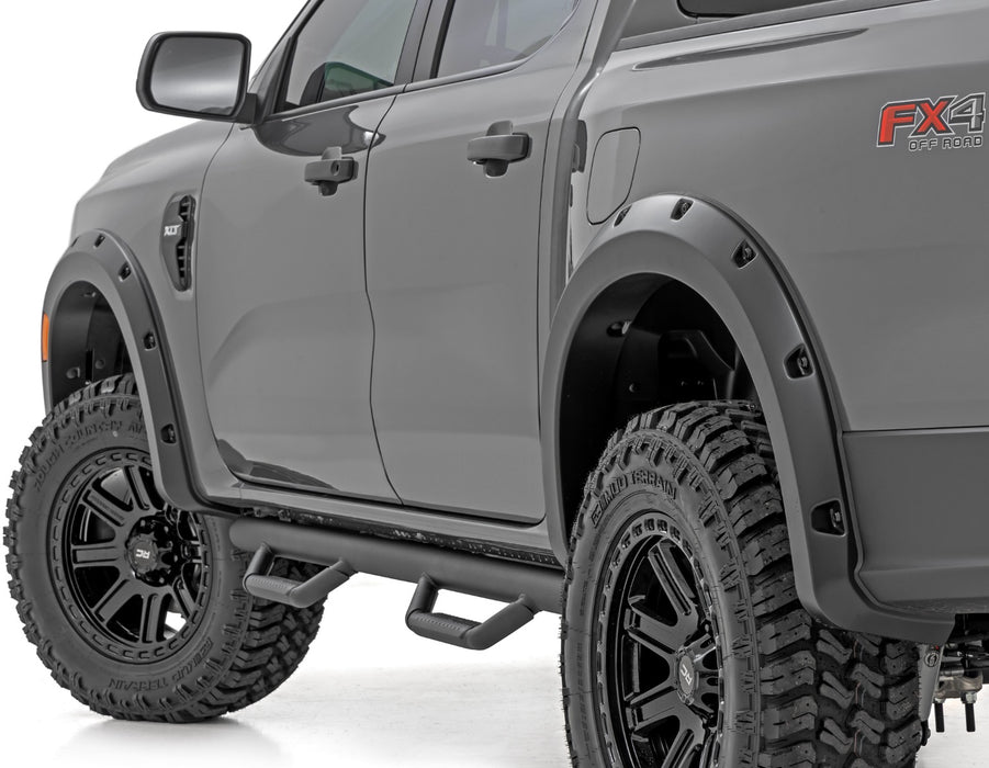Rough Country Pocket Fender Flares - YZ Oxford White | Ford Ranger 2WD/4WD (2024-2025)