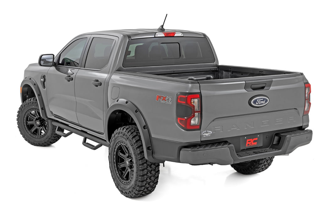 Rough Country Pocket Fender Flares, G1 Absolute Black, Ford Ranger 2WD/4WD (2024-2025), view 3