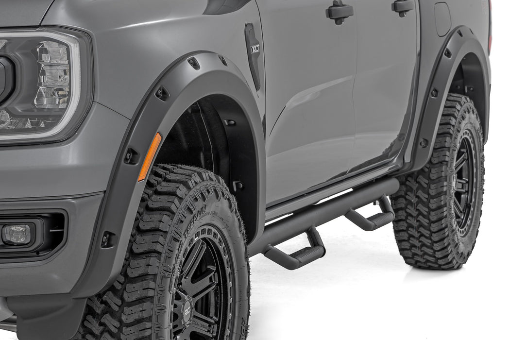 Rough Country Pocket Fender Flares, E7 Velocity Blue, Ford Ranger 2WD/4WD (2024-2026), view 6