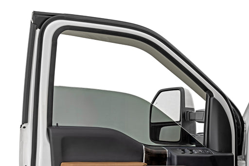 Rough Country Side Window Deflectors, Tape On Rain Guard, Ford F-150 (2017-2024) F-250 (2015-2024), view 2
