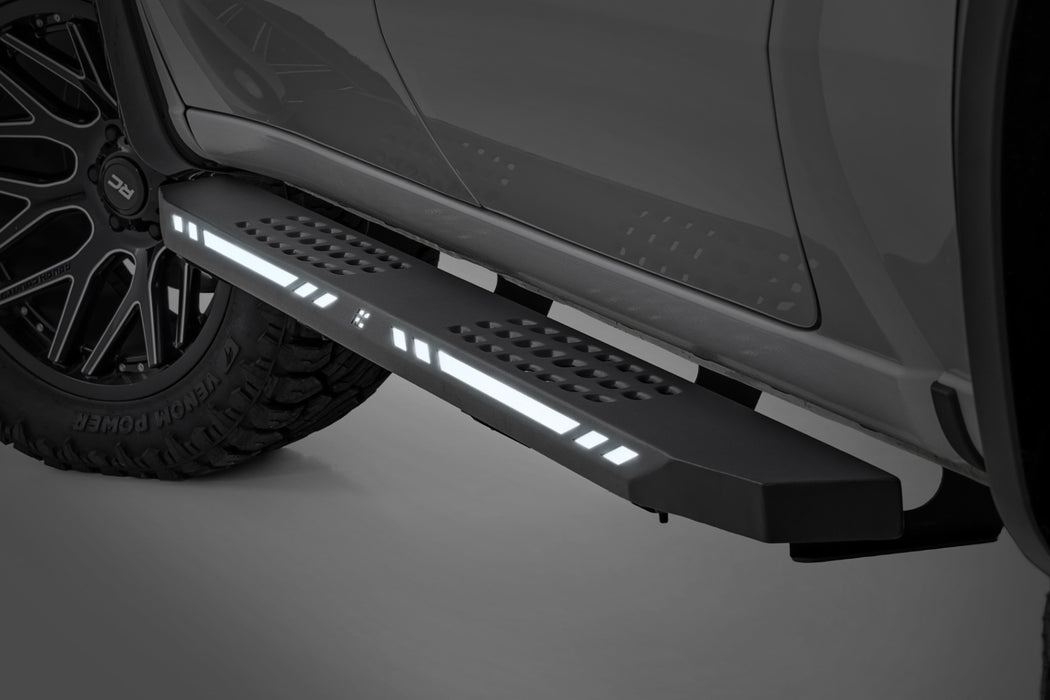 Rough Country AC2 Running Boards - Amber/White - Crew Cab | Ram 1500 (19-26)/1500 TRX (21-24)