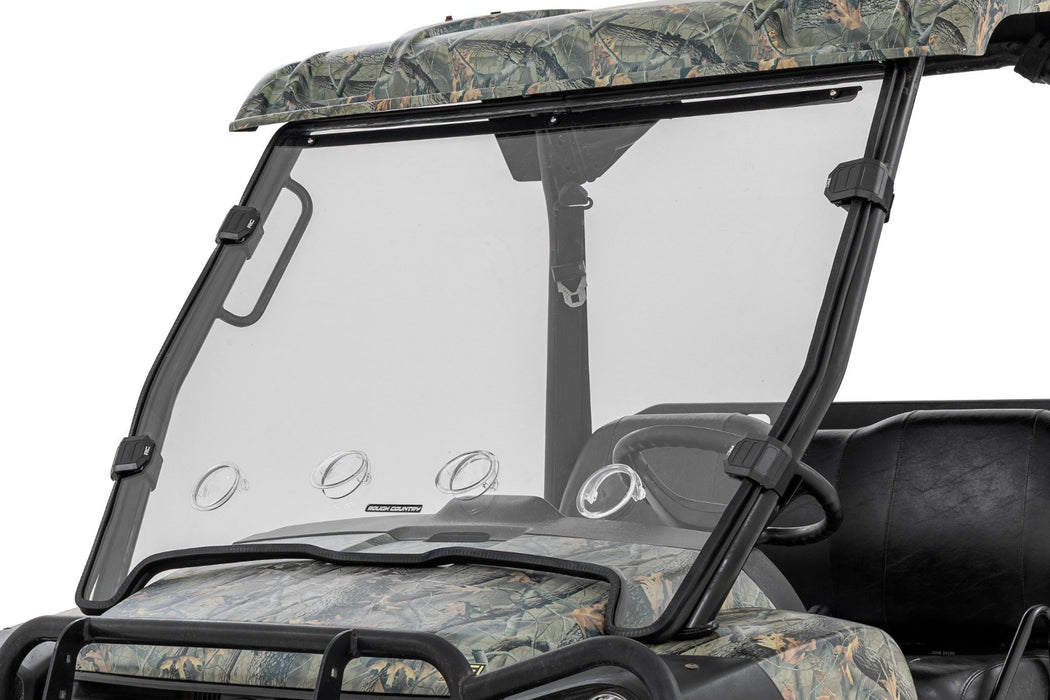 Rough Country Vented Full Windshield - Scratch Resistant - John Deere Gator XUV 825