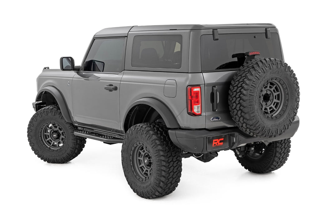 Rough Country OV2 Running Boards - Side Step Bars - 2-Door | Ford Bronco (2 Door) (21-25)