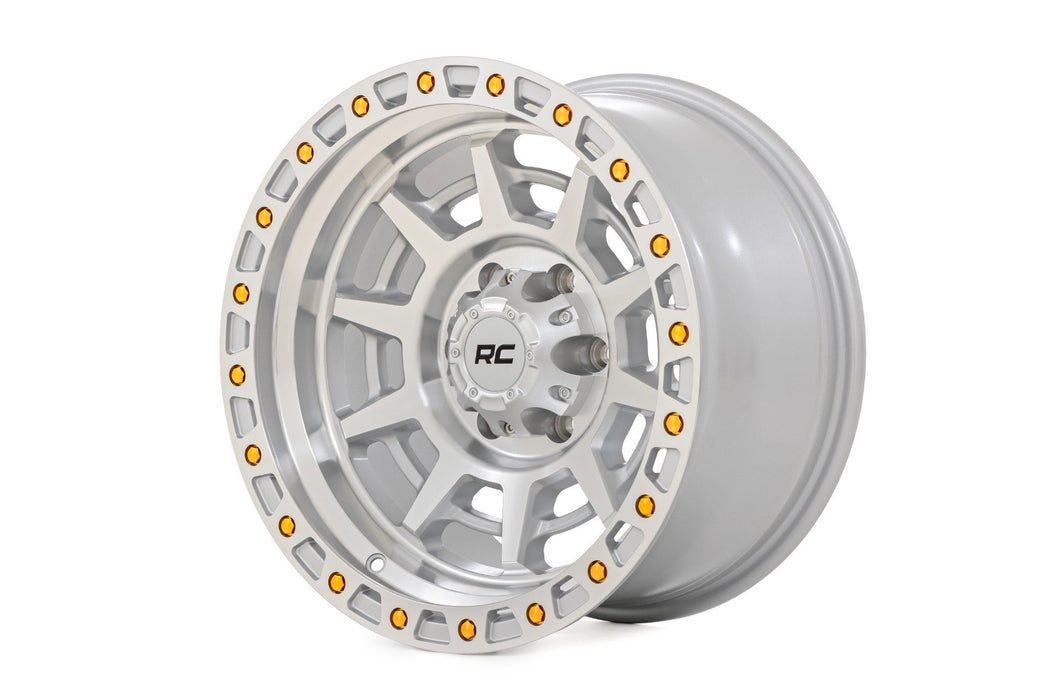Rough Country 85 Series Wheel / Simulated Beadlock / Full Machine / 17x9 / 5x5 / -12mm