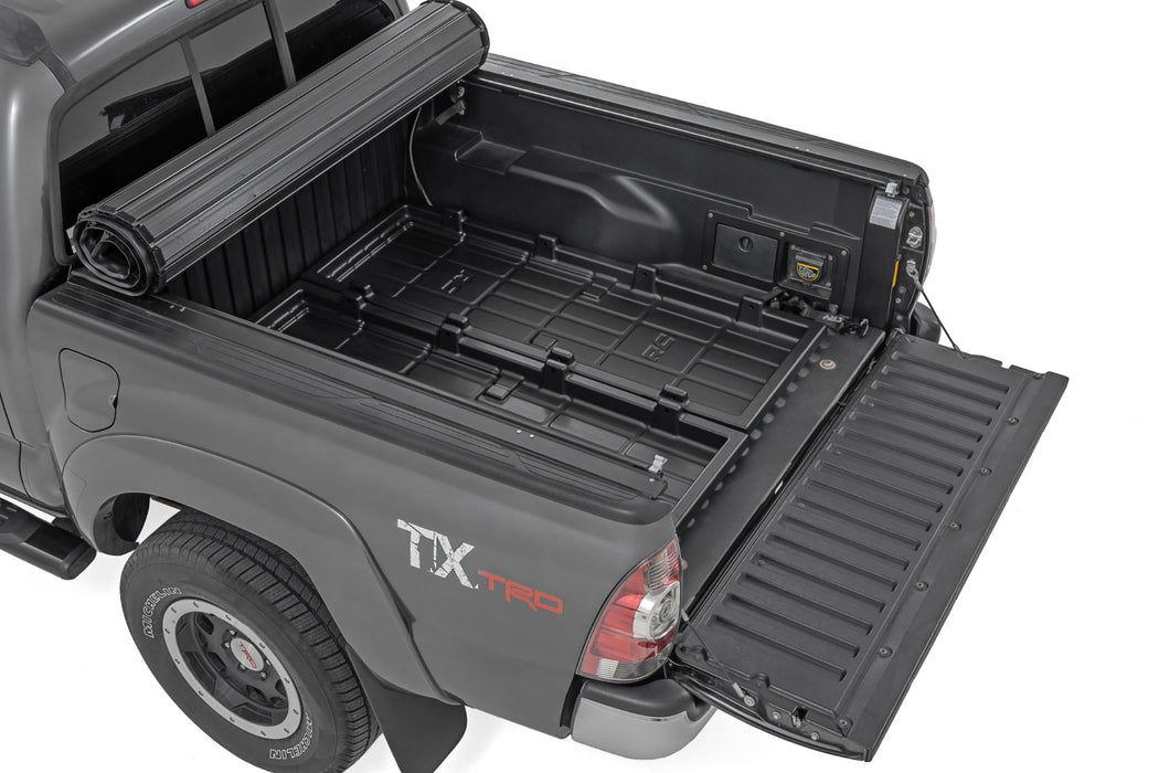 Rough Country Truck Bed Cargo Storage Tray - Medium Bed Storage Tray - Easy Access | Toyota Tacoma (05-25)