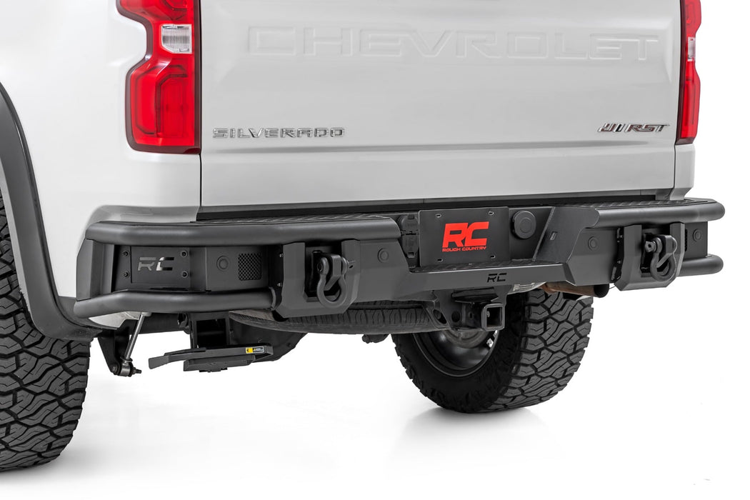 Rough Country Rear Bumper - Tubular | Chevy Silverado 1500 2WD/4WD (2019-2025)
