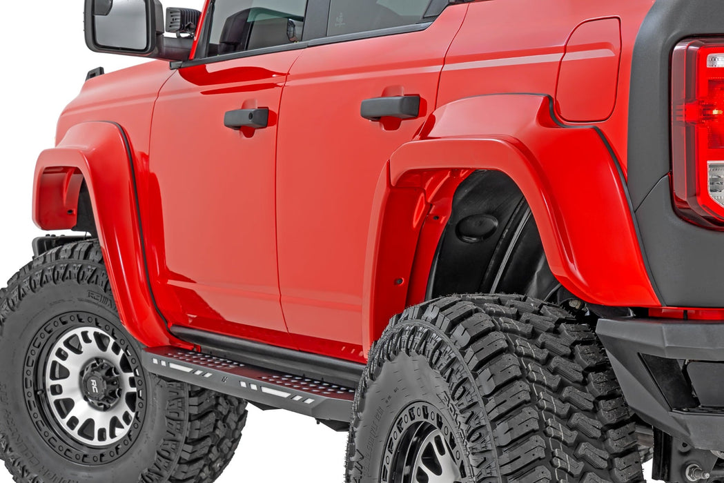 Rough Country Fender Flares - PQ Race Red | Ford Bronco 4WD (2021-2025)
