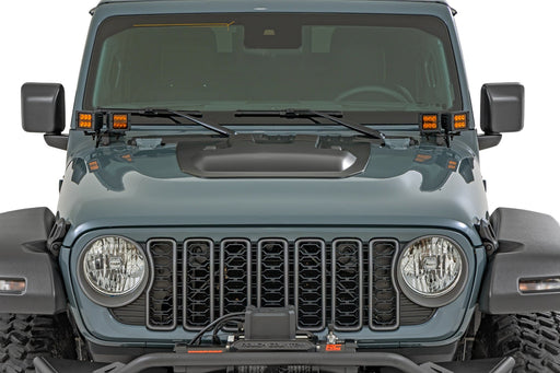 Rough Country Hood Scoop, PAU Granite Crystal, Jeep Gladiator JT/Wrangler JL 4WD (2018-2025), view 2
