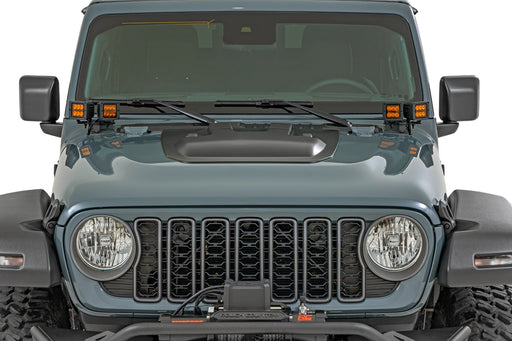Rough Country Hood Scoop, PY5 Nacho, Jeep Gladiator JT/Wrangler JL 4WD (2018-2025), view 2
