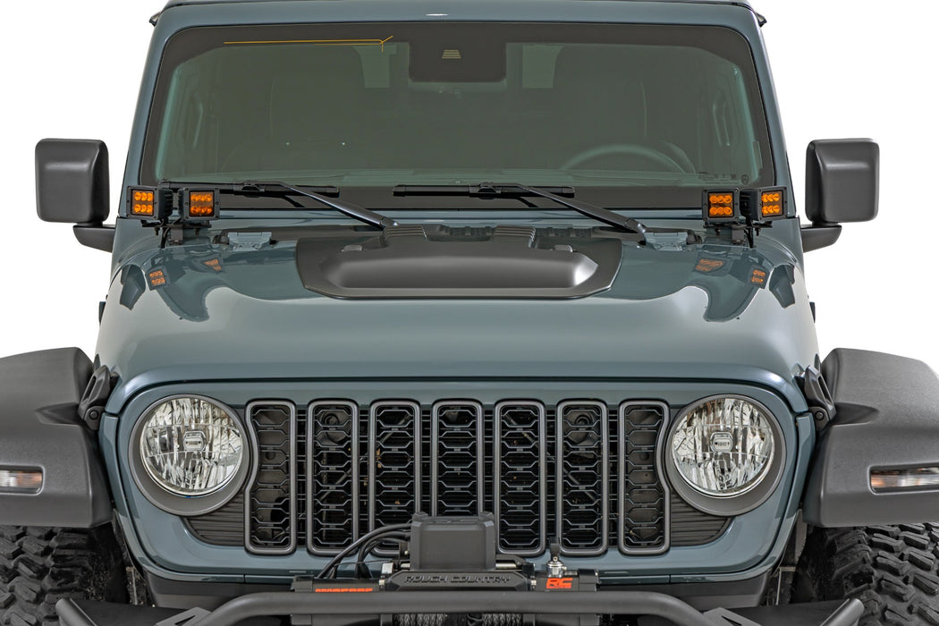 Rough Country Hood Scoop - PGK Tank | Jeep Gladiator JT/Wrangler JL 4WD (2018-2025)