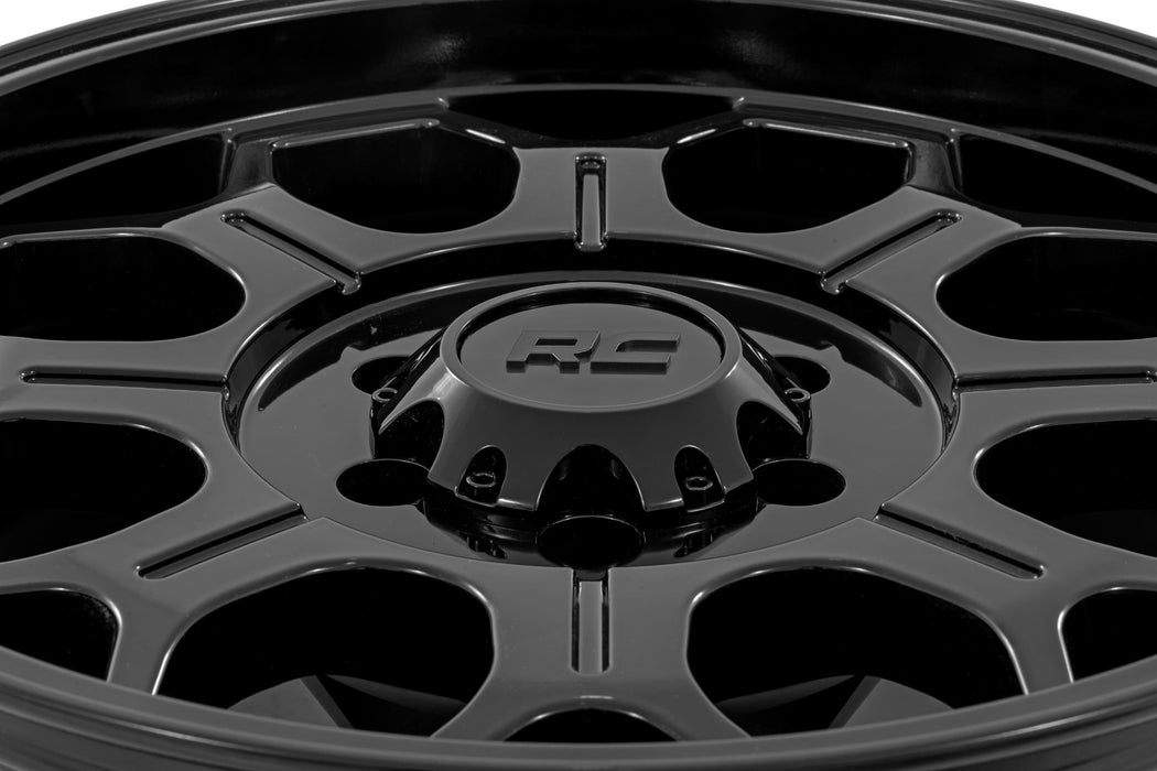 Rough Country 77 Series Wheel/One-Piece/Semi Gloss Black/20x10/6x5.5/-25mm, view 5