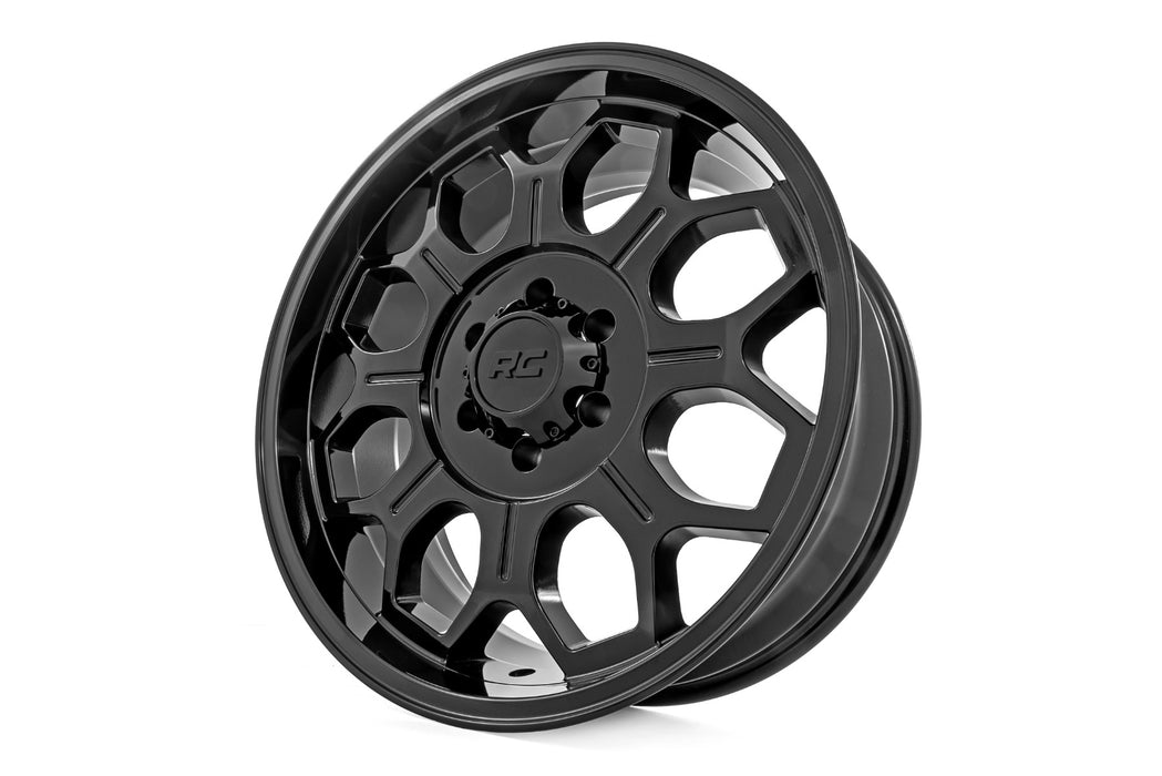 Rough Country 77 Series Wheel/One-Piece/Semi Gloss Black/20x10/6x5.5/-25mm, view 4