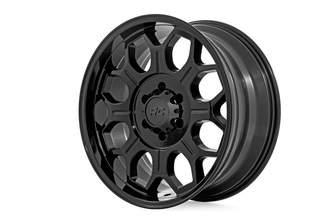 Rough Country 77 Series Wheel/One-Piece/Semi Gloss Black/20x10/6x135/-25mm