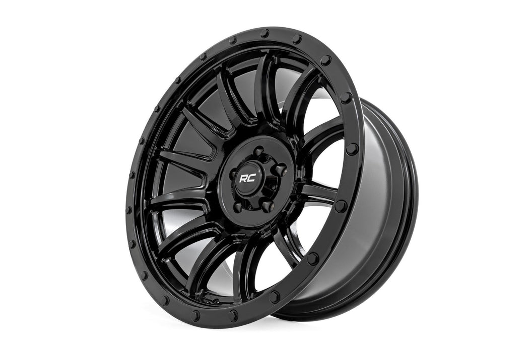 Rough Country 90 Series Wheel/One-Piece/Gloss Black/18x9/6x5.5/0mm