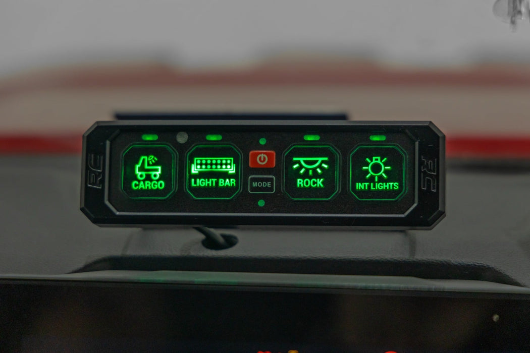 Rough Country 4 Gang Switch Panel - RGB Backlit Buttons - Multifunction Modes