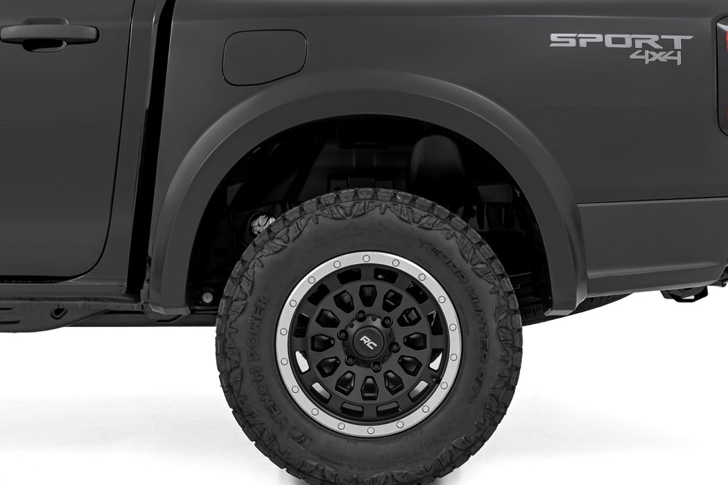 Rough Country Fender Flares, Sport, M7 Carbonized Gray, Ford Ranger 2WD/4WD (2024-2025), view 5
