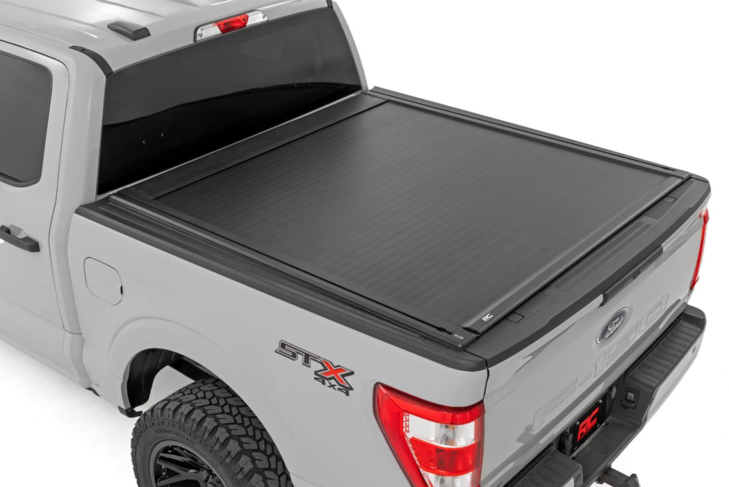 Rough Country Powered Retractable Bed Cover - 5'7" Bed | Ford F-150 2WD/4WD (2015-2026)