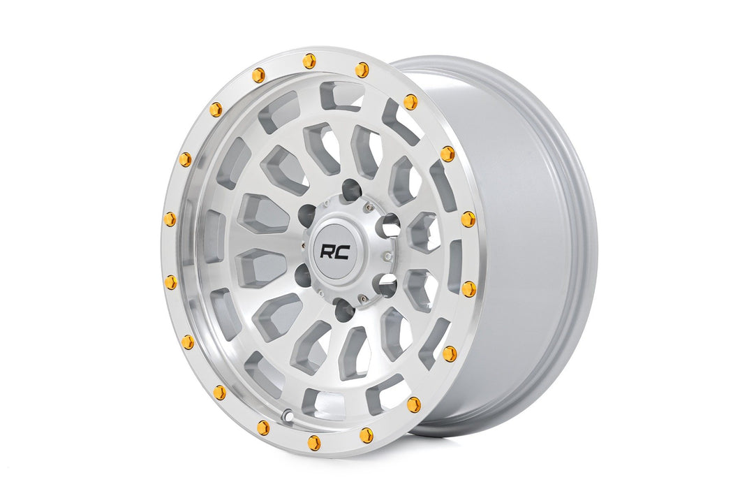 Rough Country 87 Series Wheel / Simulated Beadlock / Full Machine / 17x8.5 / 5x5 / +0mm