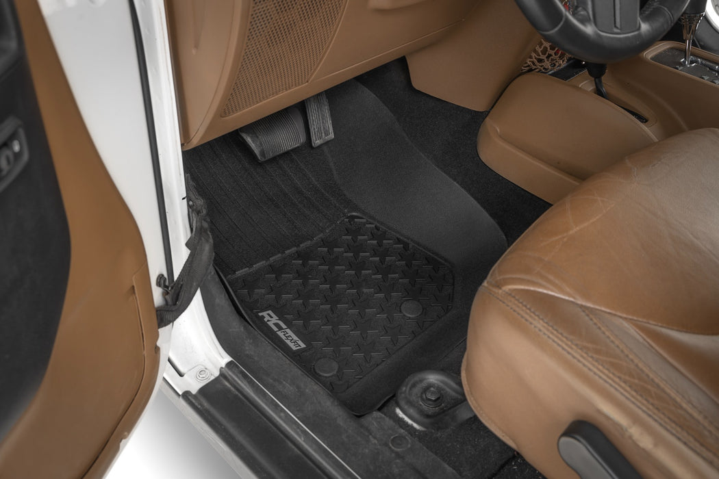 Rough Country Floor Mats - FR - 4 Door | Jeep Wrangler Unlimited 4WD (2014-2018)