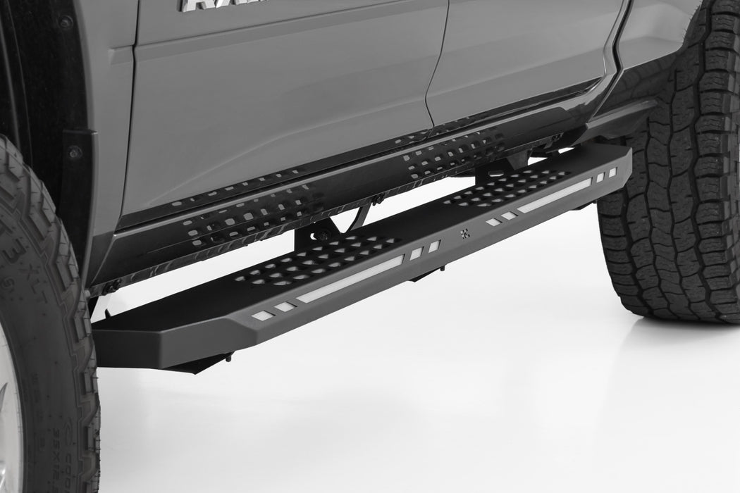 Rough Country AC2 Running Boards - Amber/White - Crew Cab | Ram 1500 (19-26)/1500 TRX (21-24)