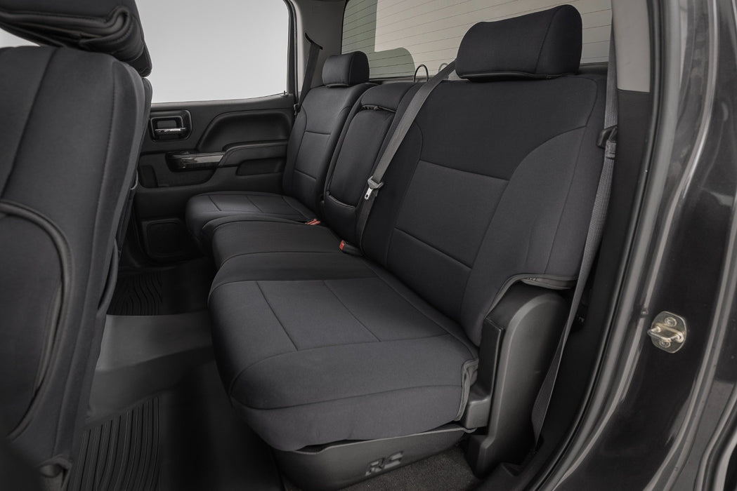 Rough Country Seat Covers - FR Bucket &amp; RR 60/40 Bench | Chevy/GMC 2500HD/3500HD (14-25)