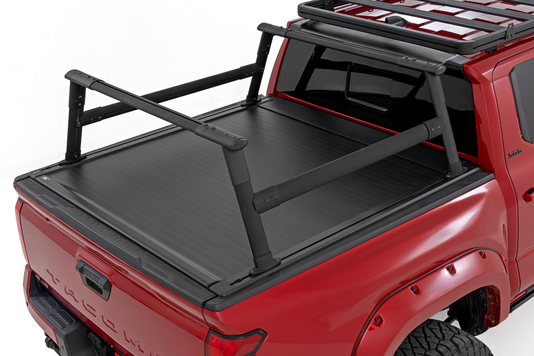 Rough Country Bed Rack - Powered Bed Cover Compatible - Aluminum | Toyota Tacoma 2WD/4WD (2024-2026)