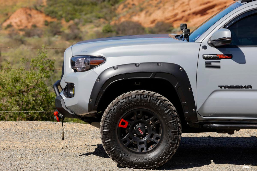 Rough Country Fender Flares - Defender - 8T0 Blazing Blue | Toyota Tacoma 2WD/4WD (16-23)