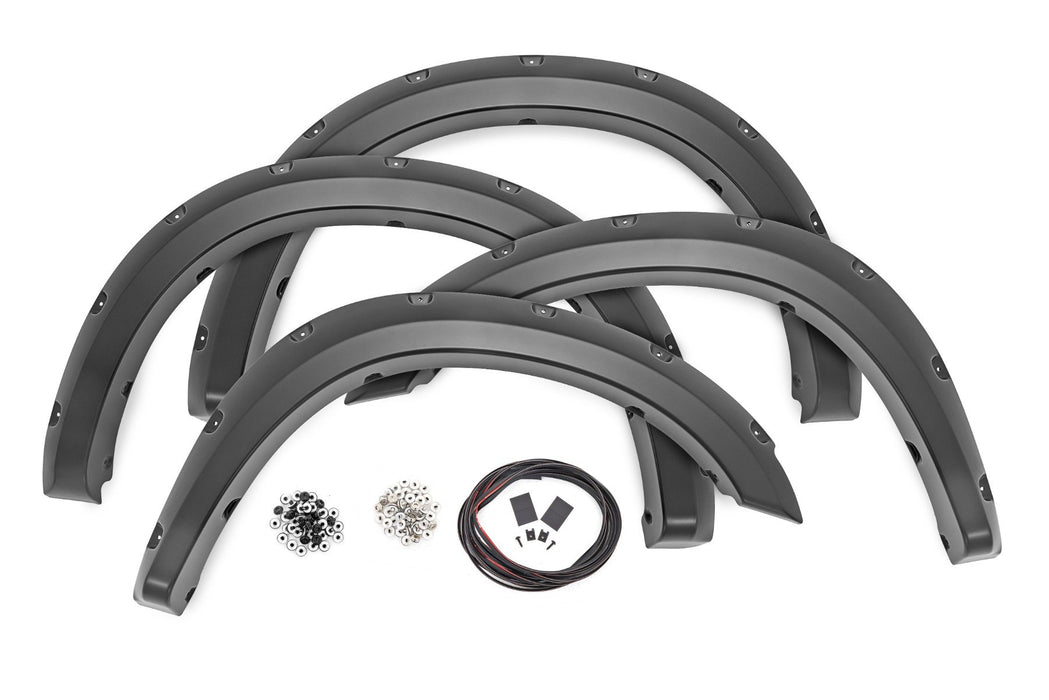 Rough Country Pocket Fender Flares - PR4 Flame Red | Ram 2500/3500 2WD/4WD (2010-2018)