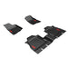 Jeep Wrangler JL 4-Door All-Weather Floor Mats, Gas, Black