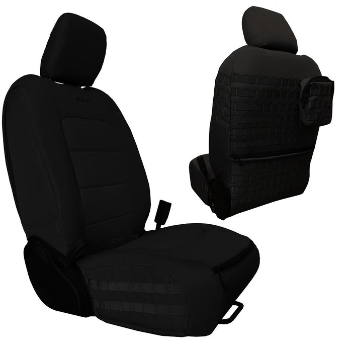 Bartact Tactical Jeep Wrangler JLU Front Seat Covers Black/Black Pair - 4 Door For Mojave and 392 Editions Only Bartact| JLMC2018FPBB
