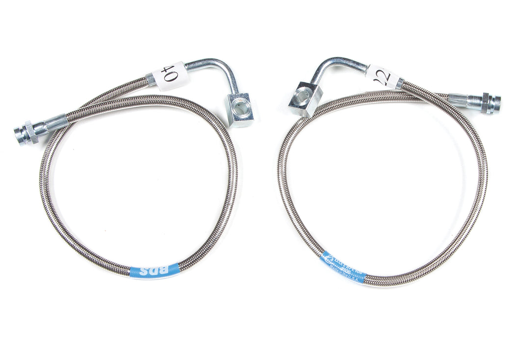 BDS Front Brake Line Set, Stainless Steel, Fits 4-6.5 Inch Lift, Jeep Wrangler JK (2007-2018)