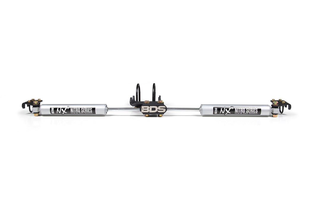 BDS Dual Steering Stabilizer Kit w/ NX2 Shocks, Fits 2.5-9 Inch Lift, Ford F250/F350 Super Duty (2005-2025) 4WD