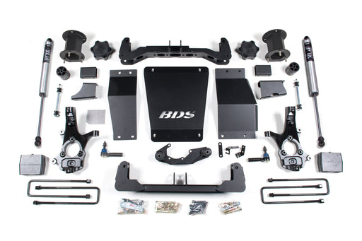 BDS 6.5" Suspension Lift Kit (Aluminum / Stamped Steel), 4" Rear Lift, Leaf Springs, Fox 2.0 IFP Performance Series, Chevrolet Silverado 1500 - GMC Sierra 1500 4WD (2014-2018), view 2