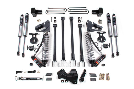 BDS 4 Inch Lift Kit w/ 4-Link, FOX 2.5 Performance Elite Coil-Over Conversion, Ford F350 Super Duty DRW (2020-2022) 4WD Diesel