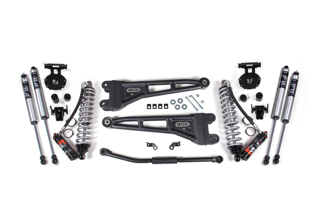 BDS 2.5 Inch Lift Kit w/ Radius Arm, FOX 2.5 Performance Elite Coil-Over Conversion, Ford F250/F350 Super Duty (2011-2016) 4WD Diesel