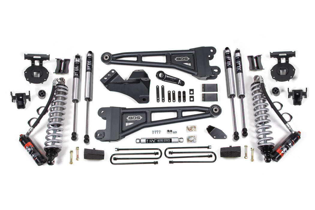 BDS 4 Inch Lift Kit w/ Radius Arm, FOX 2.5 Performance Elite Coil-Over Conversion, Ford F250/F350 Super Duty (2008-2010) 4WD Diesel